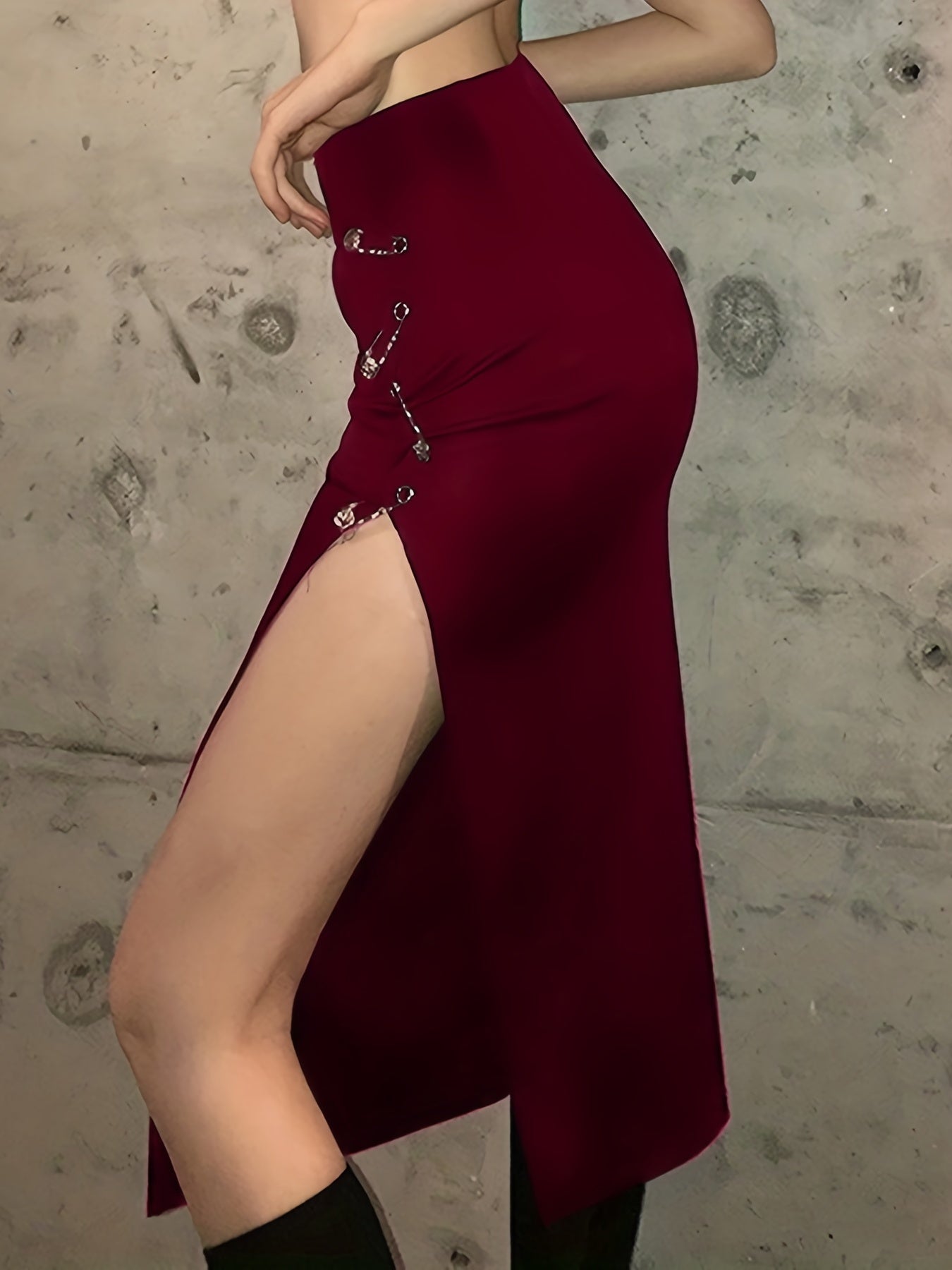 Sexy Irregular Skirts Casual High Waist Slim Mid Skirts