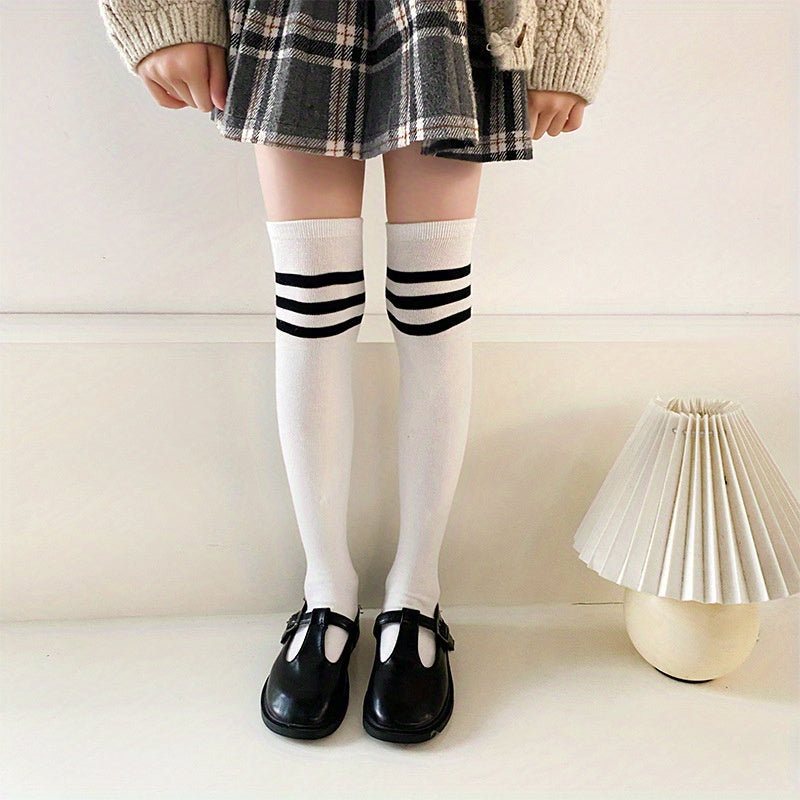 Girls Rainbow Over Knee Socks, Breathable Sport Socks