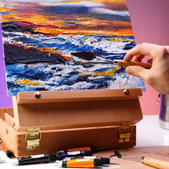 MEEDEN 24 Tube 12ml Paint Set Vibrant Colors Non-toxic Painting Set