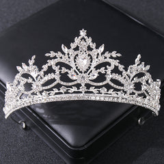 Golden Rhinestone Bridal Crown Tiara Headpiece