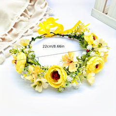 Bohemian Flower Crown Headpiece for Wedding Party
