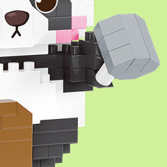 Panda Building Blocks DIY Animal Model Assembled Buillding Block Toys