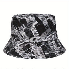 Street Hip hop Fisherman Hat Outdoor Sun Protection Double sided Printing