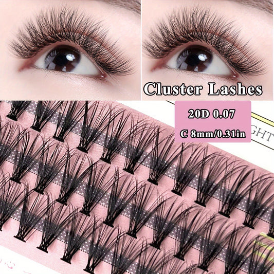 60 Cluster Lashes 20D C Curl Soft Natural False Eyelashes DIY Extension