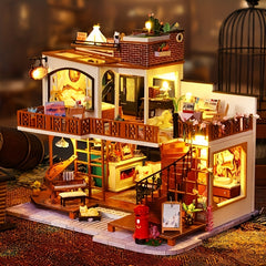 DIY Cabin Art House Toy Three-dimensional Bookends Christmas Gift