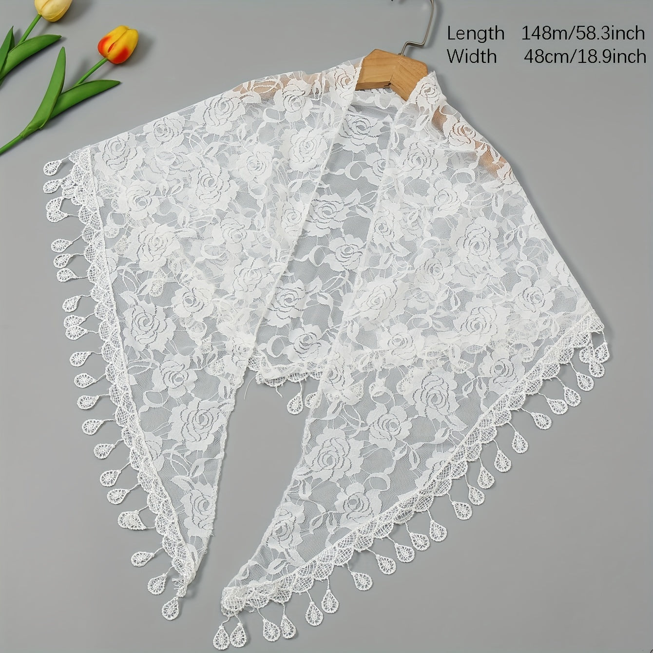 Triangular Lace Veil Prayer Church Veil Women Headcovering Lace Scarf
