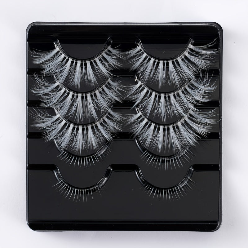 5 Pairs Faux Mink Soft Lashes Masquerade Cosplay Manga Lashes