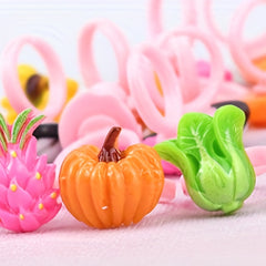 100pcs Kids Cartoon Rings Pink Resin Rings Adjustable Hand Decoration Gift