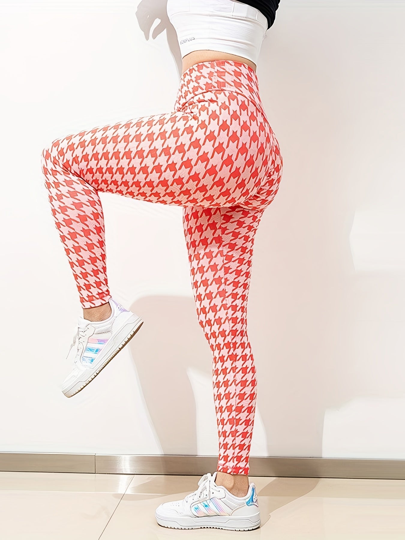 Allover Print High Rise Butt Lifting Leggings