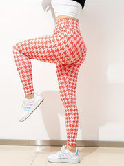 Allover Print High Rise Butt Lifting Leggings