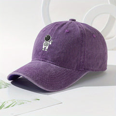 Men's Astronaut Print Baseball Cap Cartoon Peaked Cap