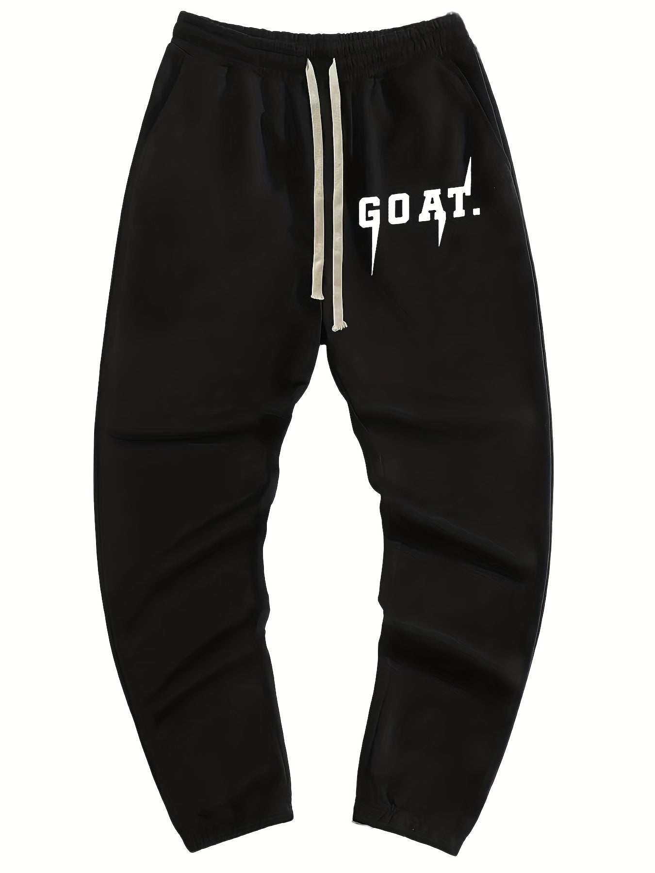 GOAT Print Drawstring Sweatpants Loose Fit Pants Men's Casual Joggers