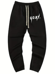 GOAT Print Drawstring Sweatpants Loose Fit Pants Men's Casual Joggers