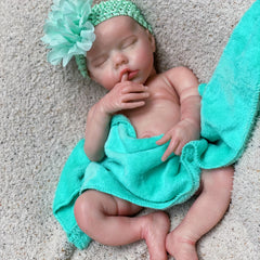 Realistic Silicone Youngsters Girl Doll with Clothes & Bottle