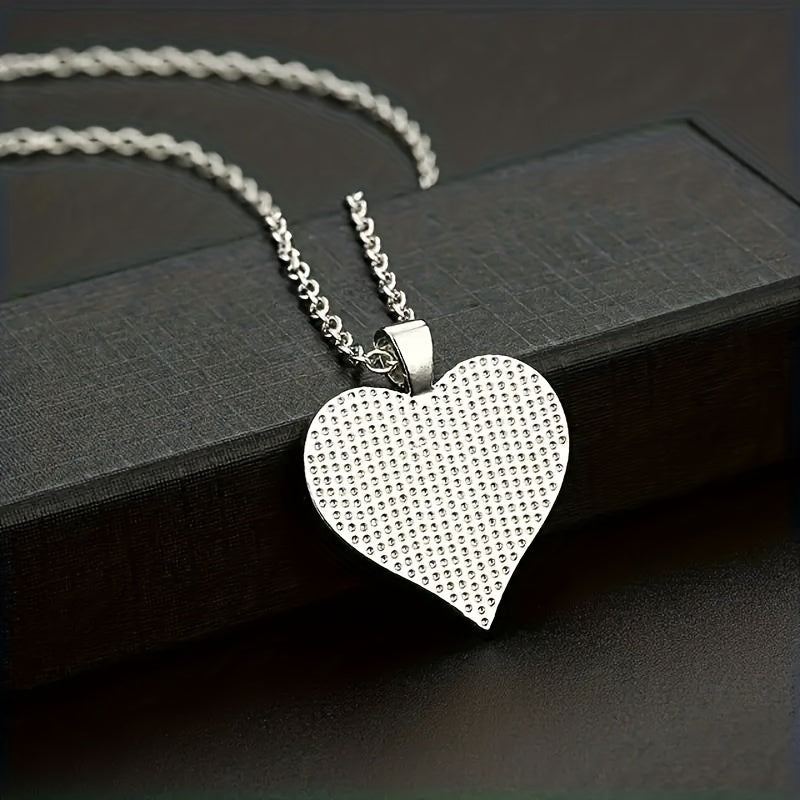 Love Heart Crystal Pendant Necklace for Daughter