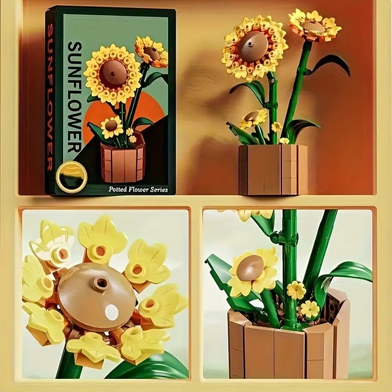 Building Blocks Flower Bouquet Assembly Set Plant Series Construction