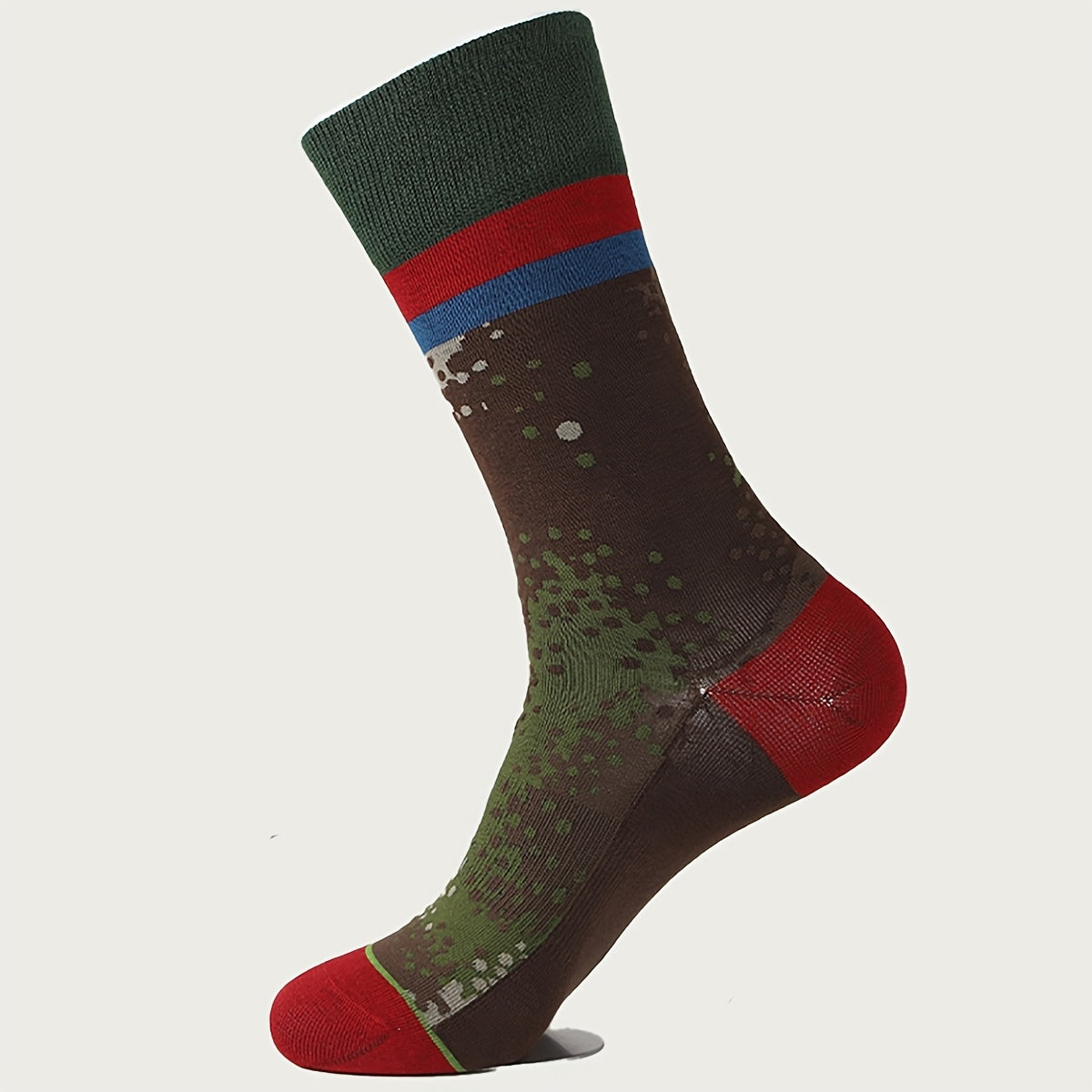 3 Pairs Multicolored Striped Socks Novelty & Funny Pattern Street Socks