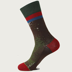 3 Pairs Multicolored Striped Socks Novelty & Funny Pattern Street Socks