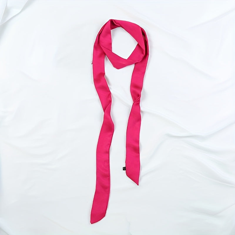 Long Ribbon Scarf Classic Skinny Chiffon Neckerchief Twilly Scarf For Women