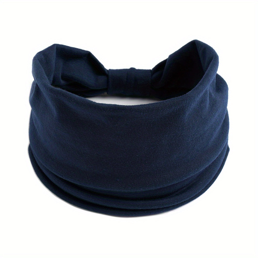 Men's Solid Elastic Sports Headband Yoga Hairband Macaroon