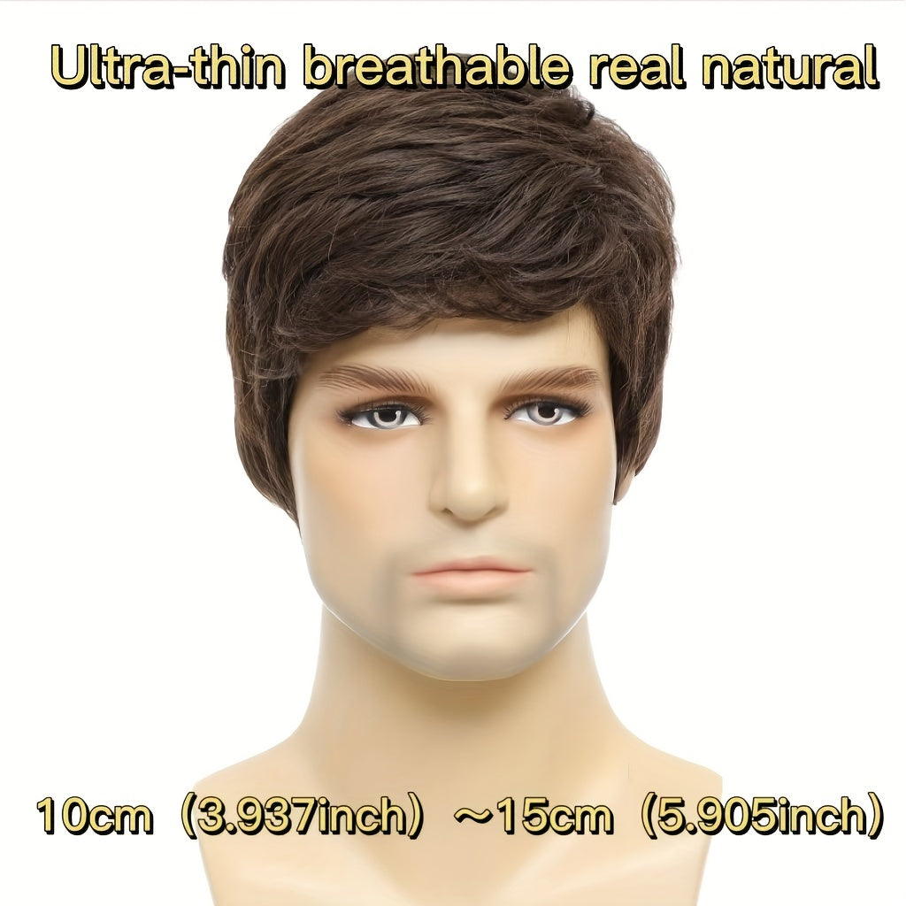 Men's Short Wig Soft Casual Wigs for Daily Use Comfortable Hair Extension