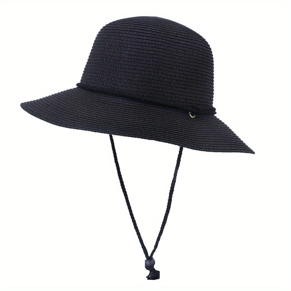 Women's Straw Sun Hat Wide Brim UV Protection