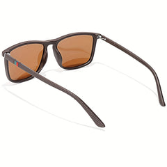 Men's Square Polarized Sunglasses Large Frame Retro Driving Fishing Sunglasses