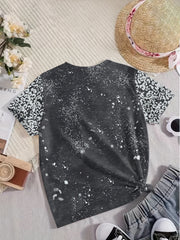 Leopard Print Graphic T-Shirt for Girls