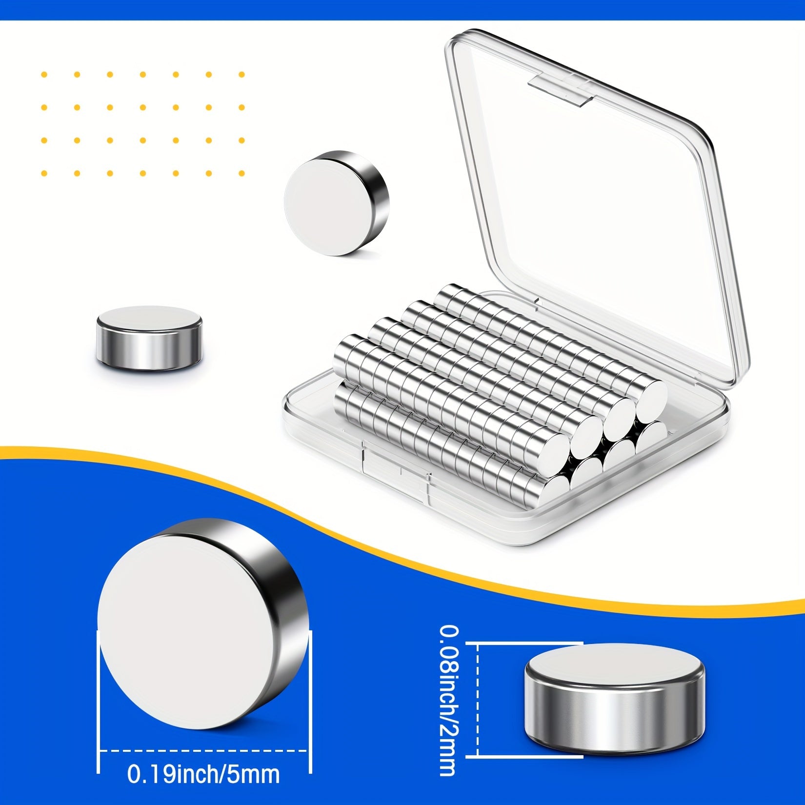 50-100pcs N35 Neodymium Disc Magnets Small Strong Fridge Whiteboard Mini