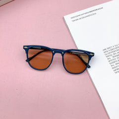 Girl's Round Metal Frame UV Protection Sunglasses