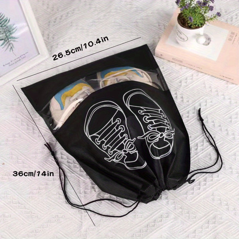 Drawstring Shoe Storage Bag Portable Clear Towel Bag