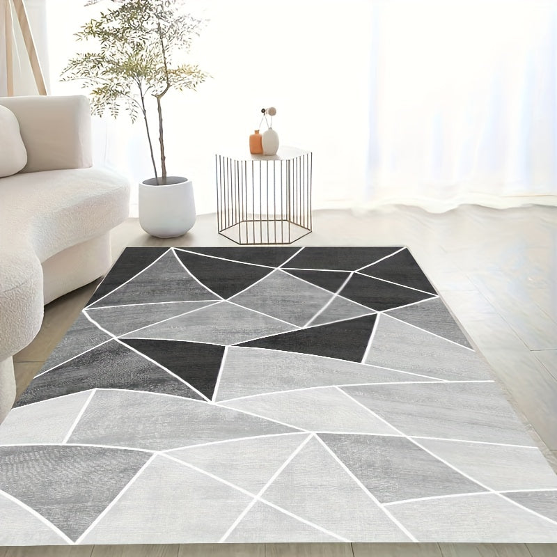 Large Modern Geometric Area Rug Soft Washable Waterproof Anti Slip Carpet