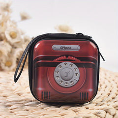 Kids Camera Print Coin Bag Zipper Wallet Earphone Cable Storage Box For Girls