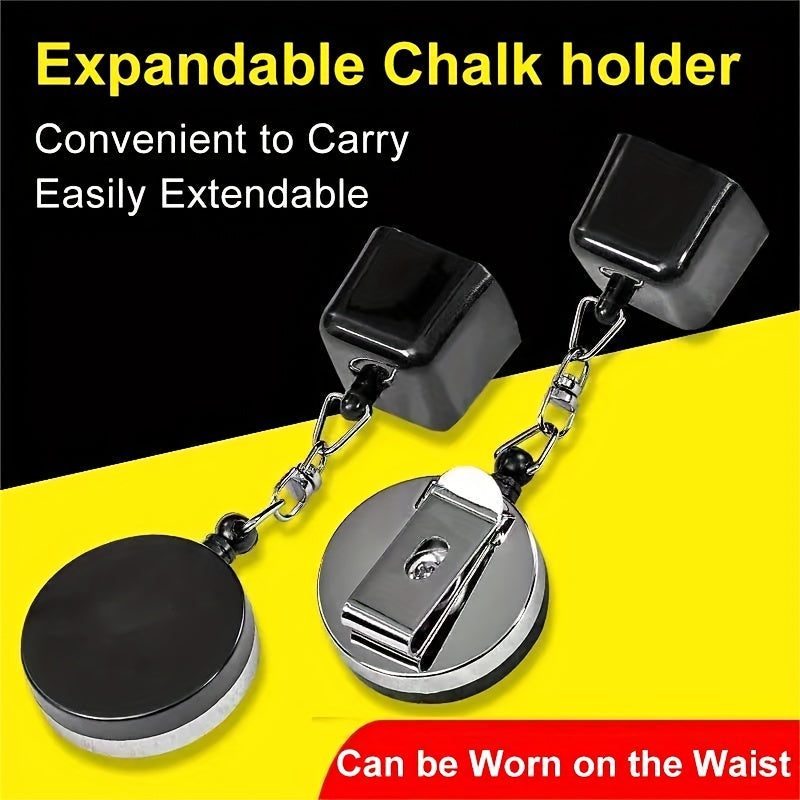 Retractable Billiards Chalk Holder for Pool Cue