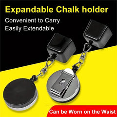 Retractable Billiards Chalk Holder for Pool Cue