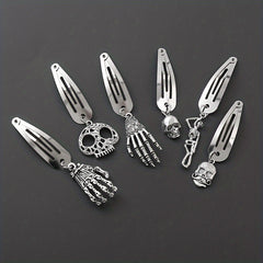 6PCS Creative Hair Clip Set Halloween Theme Non Slip Hair Accessories