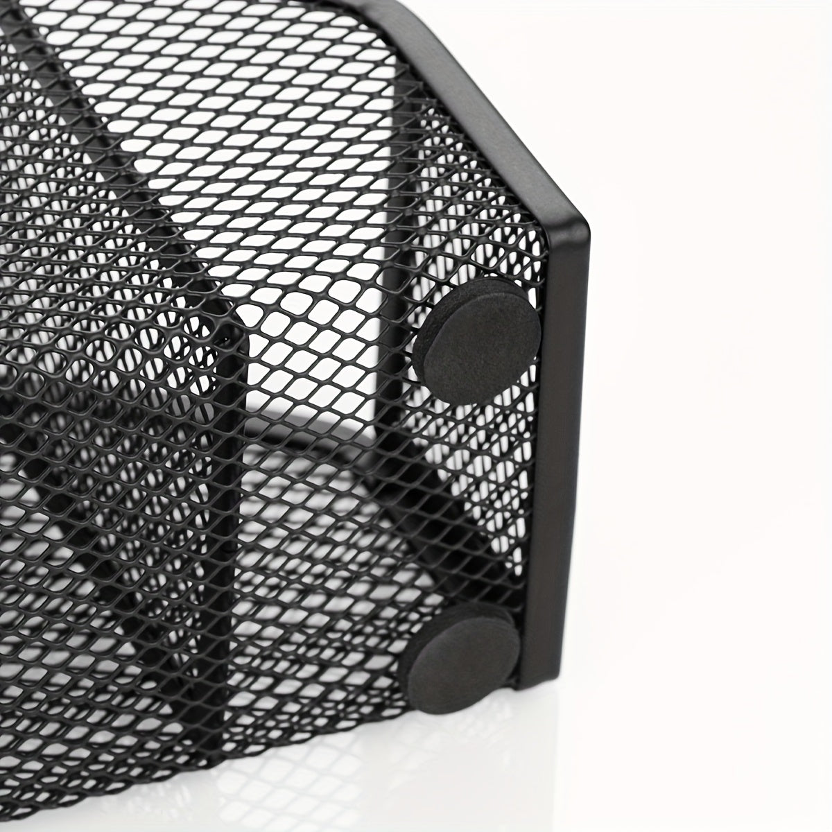 Metal Grid Pen Holder Desktop Stationery Storage - Student & Office Organizer