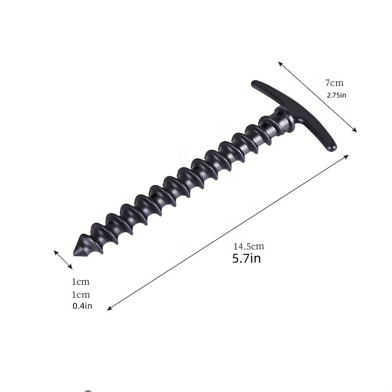 5pcs Outdoor Nylon Windproof Tent Nails Lightweight T Shaped Camping Screw Nails