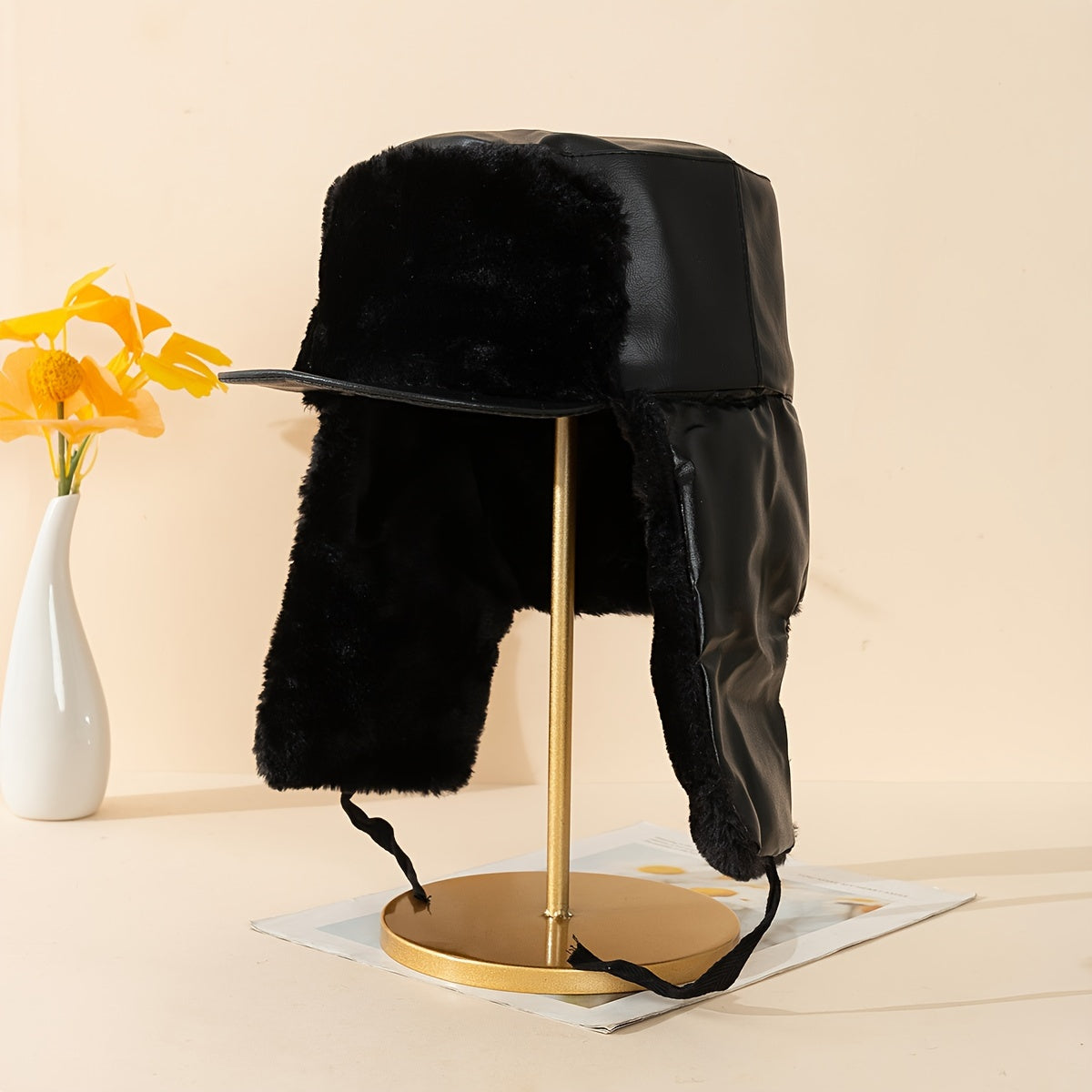 Winter Outdoor Velvet Ear Protection Warm Trapper Hat for Men and Women