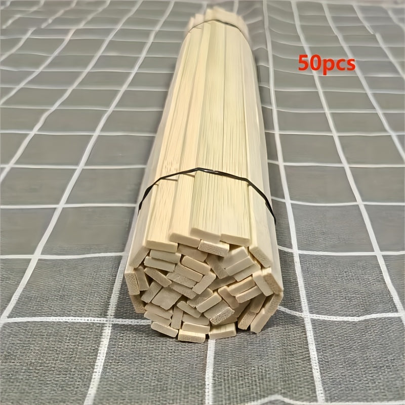 Natural Bamboo Strips Craft Sticks 30/50pcs