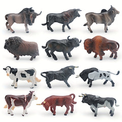 Wild Animal Figurine Set Mixed PVC for Kids' Cognitive Development
