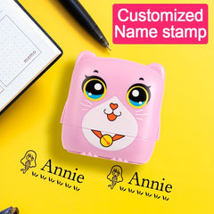 Kids Name Stamp Custom Seal Waterproof Washable Cartoon Name Stickers
