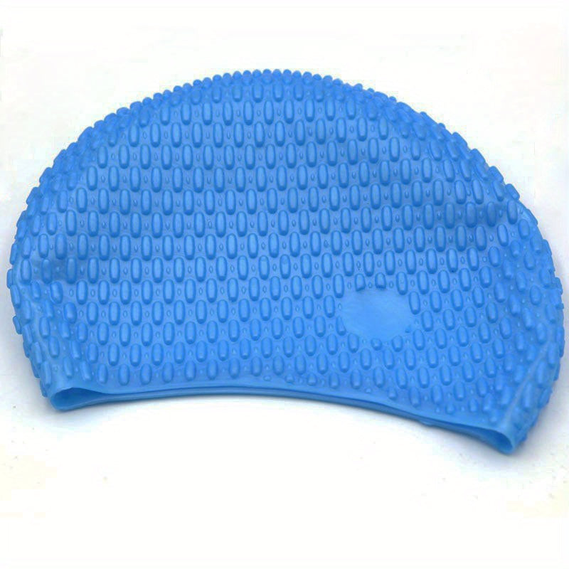Adult Waterproof Silicone Swimming Cap Elastic Pool Cap