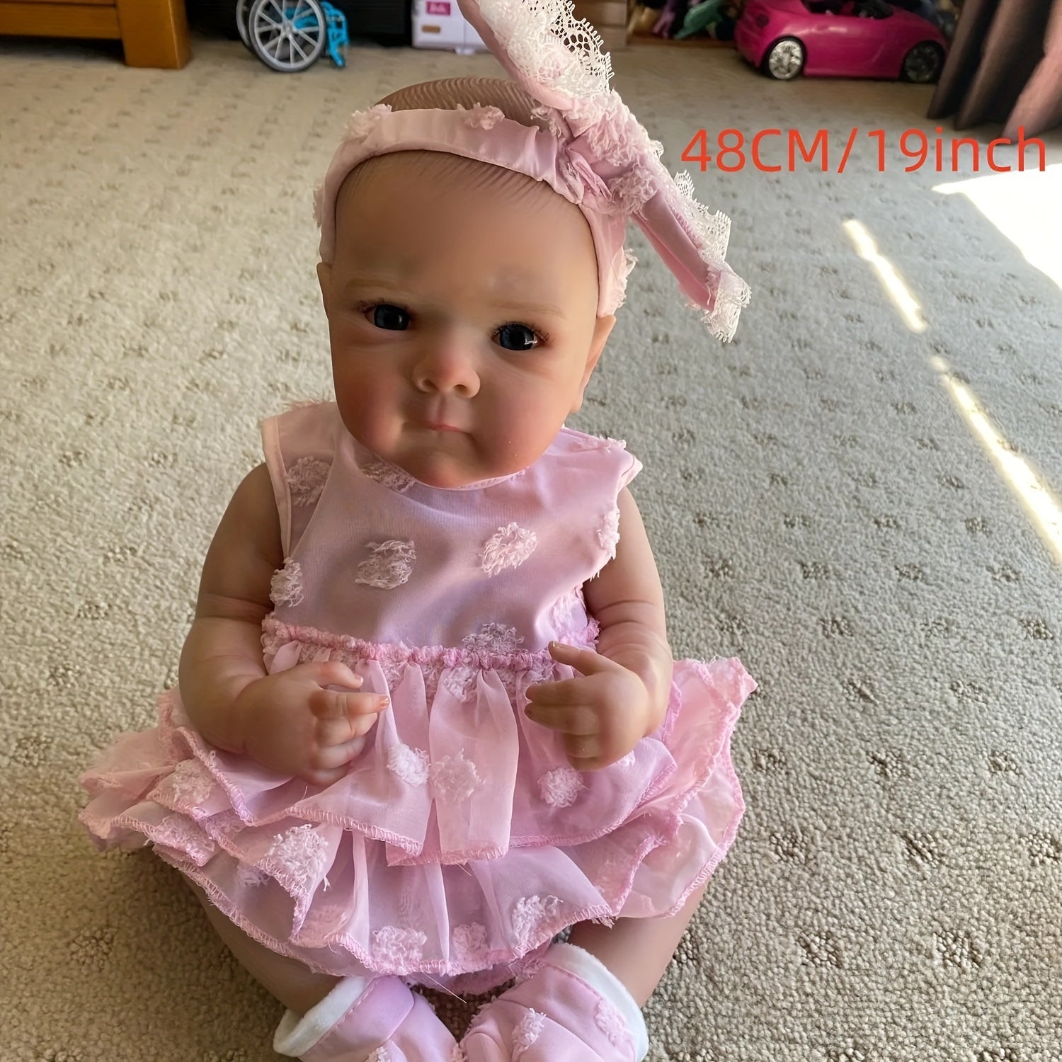 Bettie Full Body Vinyl Girl Doll Painted Hair Realistic Reborn Doll
