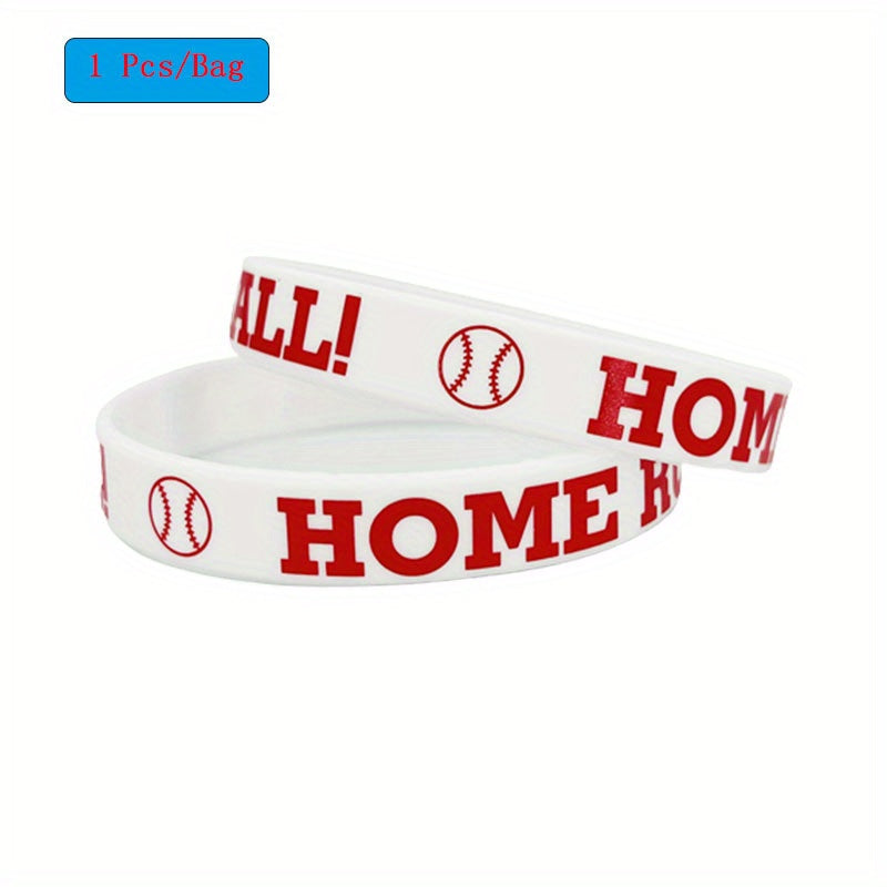 Baseball Silicone Bracelet Classic Pattern Wristband Sports Event