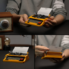 Creative Typewriter Building Blocks Model Collectible Retro Display Gift