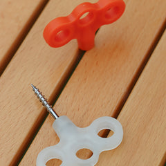 2pcs Stainless Steel Tent Nails w/ Plastic Handle, Windproof Tent Pegs