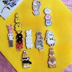 10pcs Acrylic Cartoon Pin Bags Hat Decoration Accessories for Girls