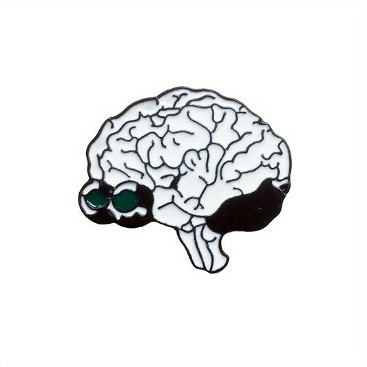 Cartoon Brain Alloy Brooch Jacket Accessories for Girls