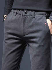 Men's Slim Stretch Business Casual Pants Straight Leg